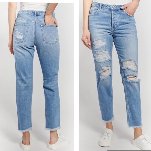 OAT NEW YORK DESTROYED BOYFRIEND JEAN - Picture 1 of 13